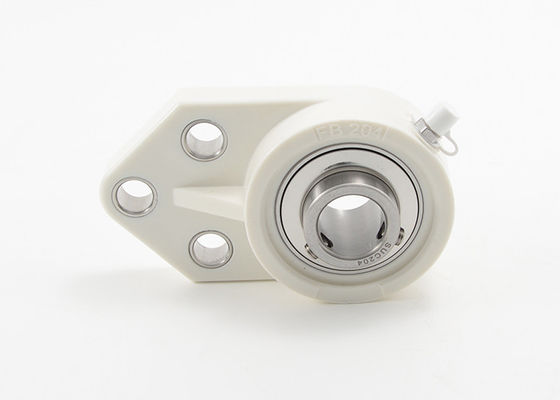 Flange de aço inoxidável de carregamento termoplástico SS UCFBPL203 do parafuso do rolamento de esferas 3 da inserção da unidade