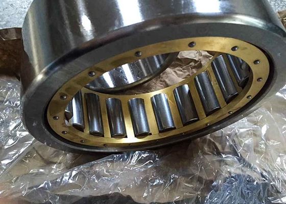 Anel interno removível NU1018M1 fileira cilíndrica de bronze do rolamento de rolo da precisão da gaiola da única